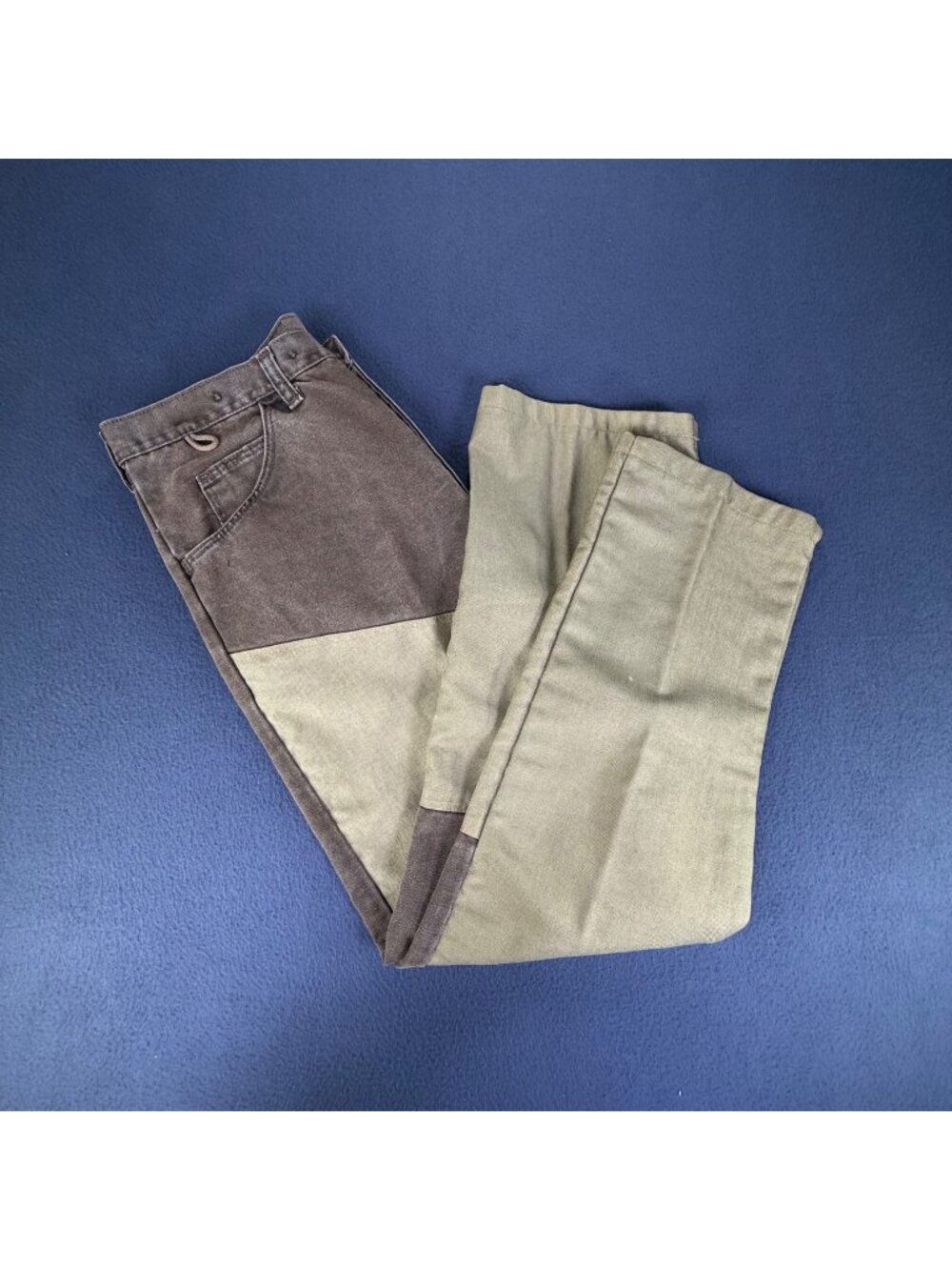 VTG Wrangler Cordura Jeans Men 34x30 Brown/Tan Brush Guard Double Knee Denim USA